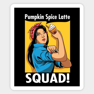 Pumpkin Spice Latte Squad Halloween Gift Magnet